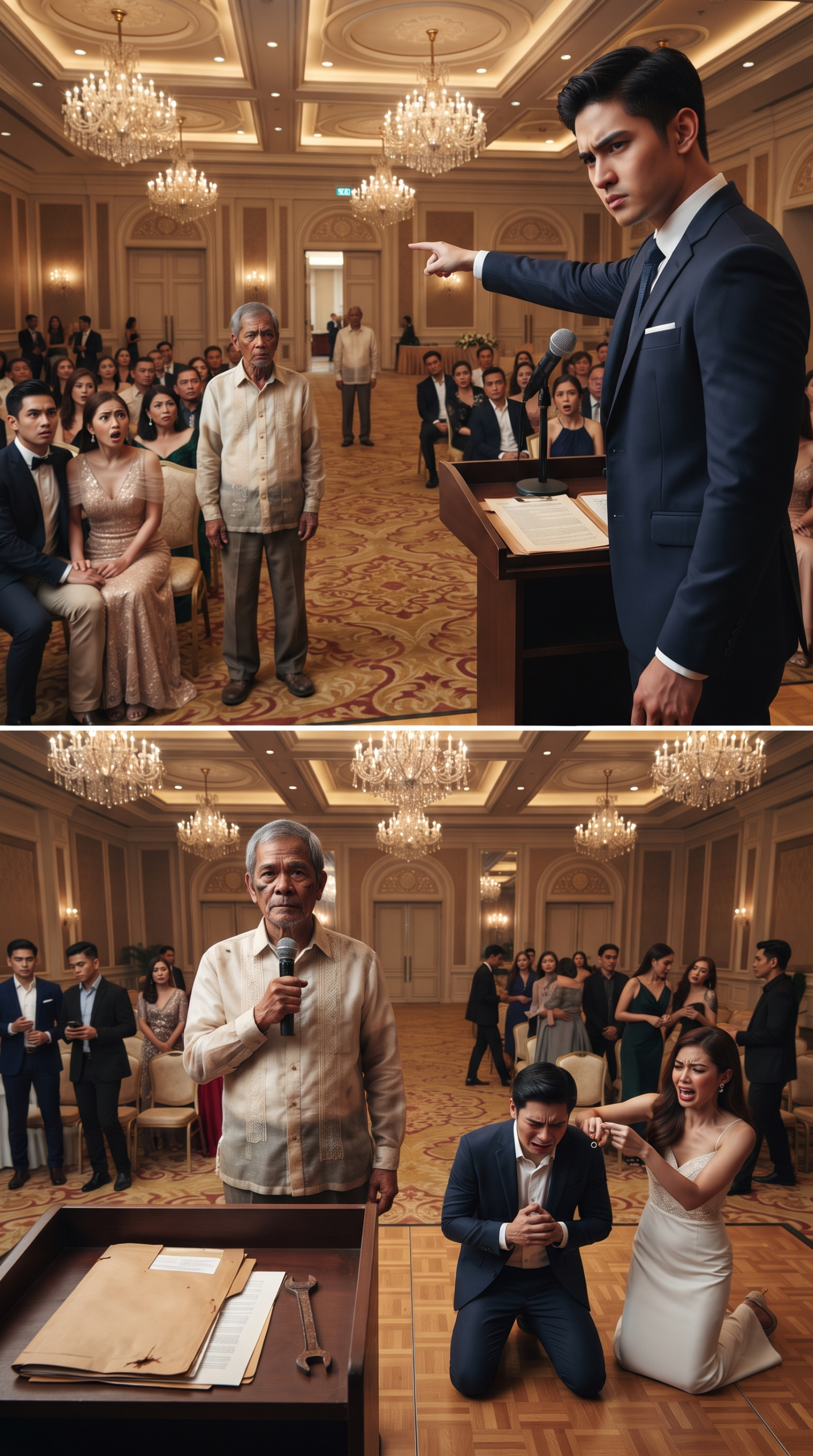 KAHIHIYAN SA GITNA NG GRAND BALL: WALANG-AWANG ININSULTO NG ISANG MAYABANG NA CEO ANG KANYANG DUKHANG AMA SA ARAW NG KANYANG ANIBERSARYO — PERO NATULALA ANG LAHAT NANG KUMUHA NG MIKROPONO ANG MATANDA AT ISINIWALAT ANG NAKAKAGULAT NA KATOTOHANAN NA NAGPABAGSAK SA KANYANG KUMPANYA!